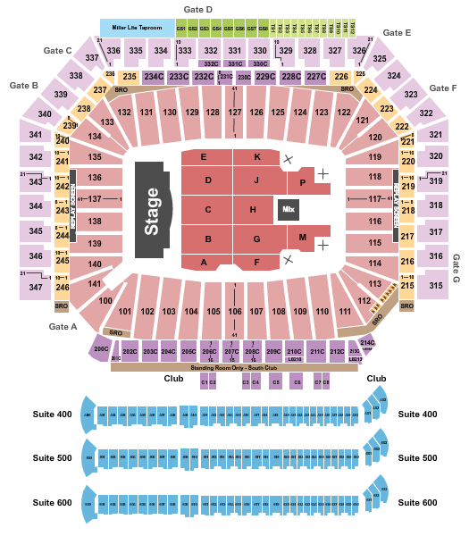 Ford Field Bruno Mars Seating Chart